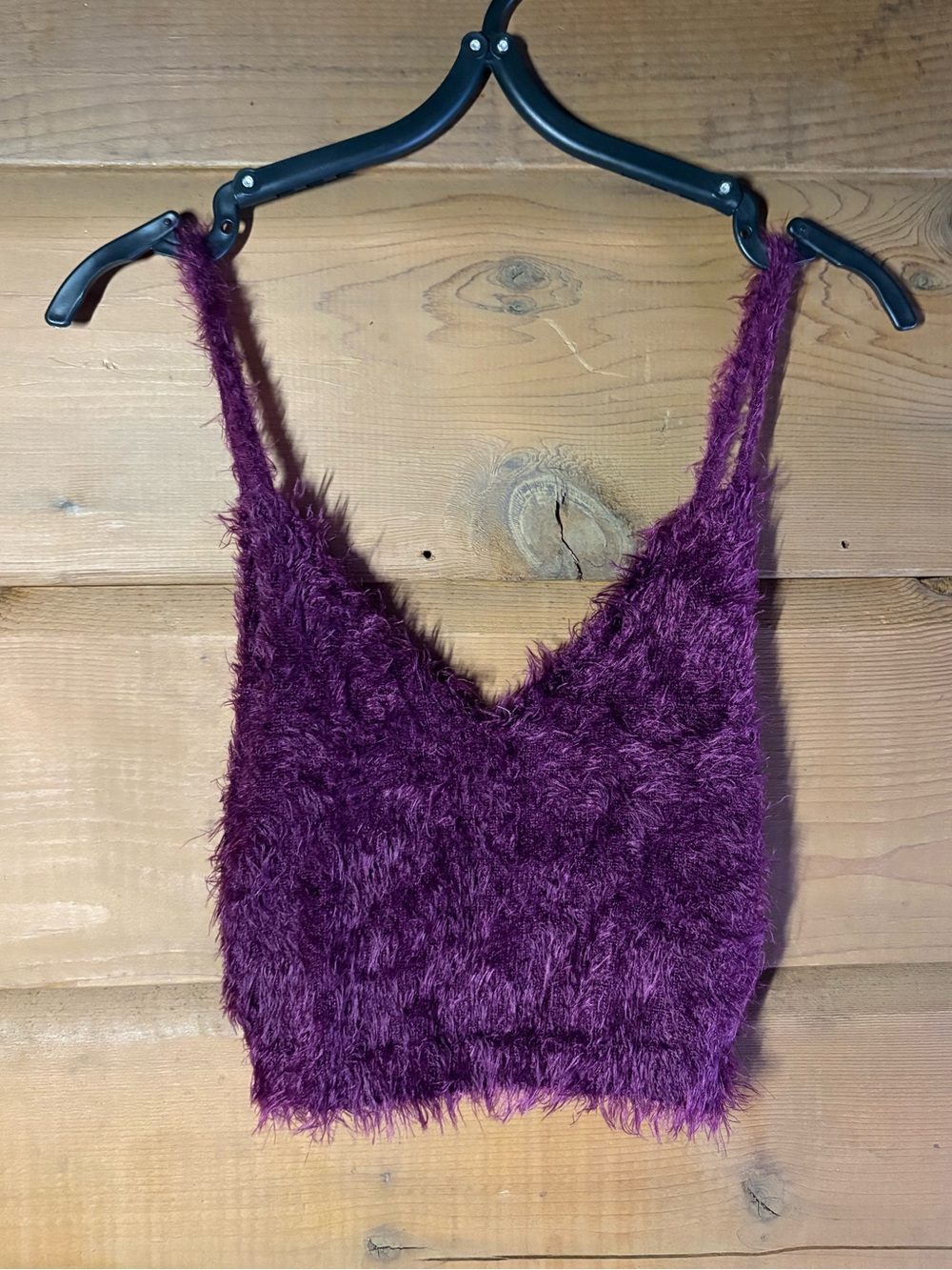 For Love And Lemons Purple Tank- Size Small- Fuzzy Cropped Cami